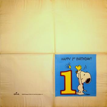 BF-066 Known Figures - 3-ply - Hallmark 1965 - Peanuts - Snoopy - 34x34cm